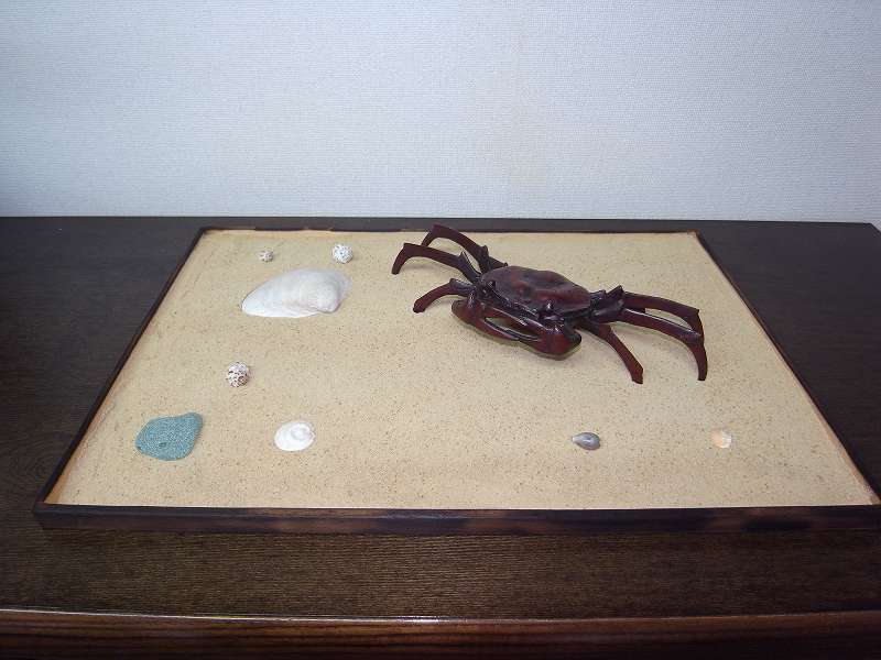 砂糖アート(砂浜のカニ)3